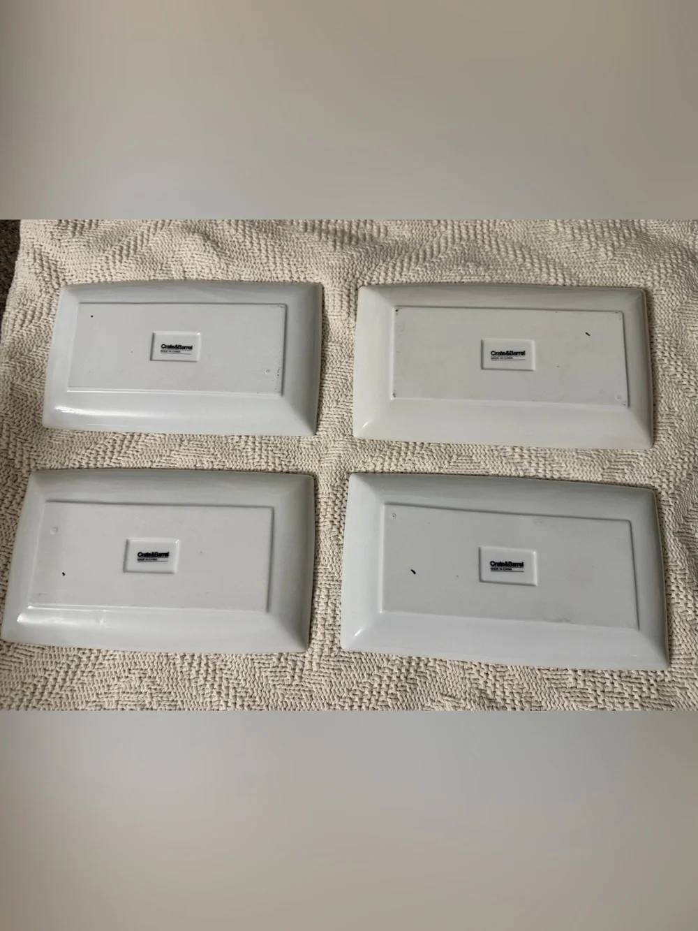 Collectible Crate & Barrel Appetizer Plates - Set of 4 features fruits/veggies